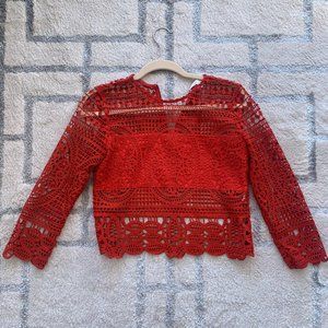 Lovers and Friends red lace top-size s